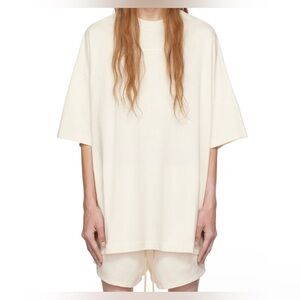 THE FEAR OF GOD “ESSENTIALS” Off-White T-Shirt - MEN / Medium (Color: CREAM)